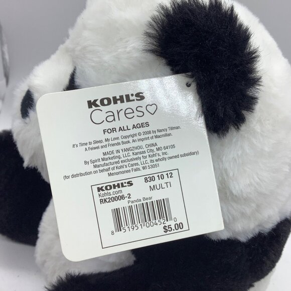 Kohls Cares Panda Bear Plush Toy 10" Soft Stuffed Animal Nancy Tillman Book NEW - Picture 3 of 6